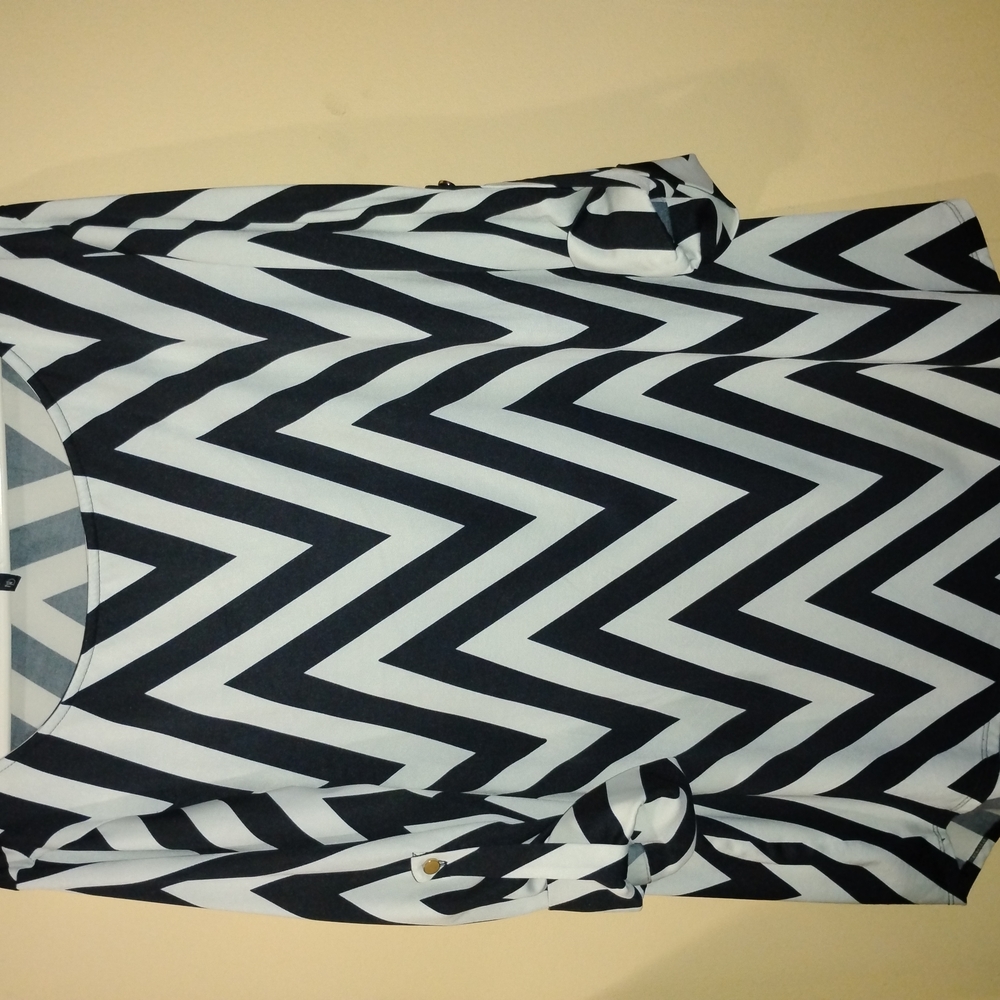 Black and White Chevron Blouse